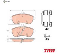 DISC BRAKE PADS SET FOR MERCEDES BENZ C CLASS T MODEL S204 M 271 860 TRW