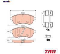 DISC BRAKE PADS SET FOR MERCEDES BENZ C CLASS T MODEL S204 M 271 860 TRW