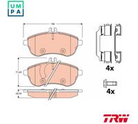 DISC BRAKE PADS SET FOR MERCEDES BENZ C CLASS T MODEL S204 M 271 860 TRW