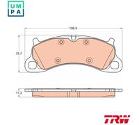 TRW GDB2057 Brake pad set