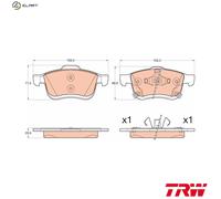 TRW GDB2060 Brake pad set