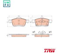 TRW GDB2060 Brake pad set