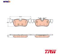 DISC BRAKE PADS SET FOR BMW MINI I3 I01 IB1P25B W20K06A B38 A15 A TRW