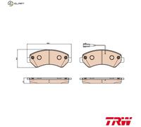 TRW GDB2069 Brake pad set