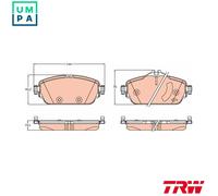 TRW Brake Pad Set GDB2070