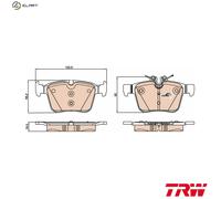 Brake pads GDB2071 TRW for MERCEDES-BENZ C-CLASS C-CLASS T-Model C-CLASS Coupe