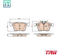 TRW GDB2071 Brake pad set