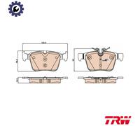 TRW GDB2071 Brake pad set
