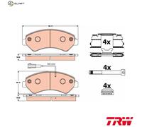 Brake pads GDB2072 TRW for PEUGEOT CITROËN OPEL
