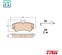 TRW Brake Pad Set GDB2076 - Rear Set of 4 - Fits Mercedes-Benz Sprinter 06- UK Stock
