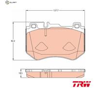 TRW GDB2078 Brake pad set