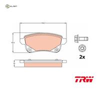 BRAKE PAD SET DISC BRAKE GDB2082 FOR RENAULT SCENIC/GRAND/III H4J 700 1.4L 4cyl