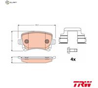 TRW Brake Pad Set GDB2083 – Disc Brake for VW, SEAT, SKODA (Golf V/VI, EOS, Rabbit V)