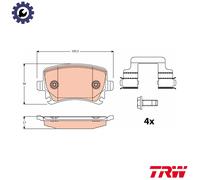 Brake pads GDB2083 TRW for VW SEAT SKODA
