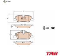 BRAKE PAD SET DISC BRAKE GDB2088 FOR MINI B37 C15 A 1.5L B3815/B3615A 1.5L 3cyl