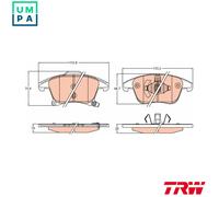 BRAKE PAD SET DISC BRAKE GDB2092 FOR FORD MONDEO/V/Turnier/Hatchback FUSION 1.0L