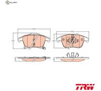 TRW GDB2092 Brake pad set