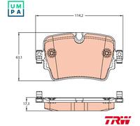 TRW GDB2095 Brake pad set