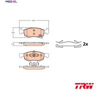 BRAKE PAD SET DISC BRAKE GDB2099 FOR VAUXHALL CORSA/Mk/IV/VAN CORSAVAN OPEL