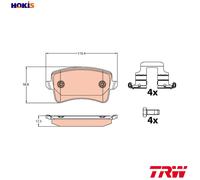BRAKE PAD SET DISC BRAKE GDB2107 FOR AUDI A4/S4 A5/S5 Q5/SUV CAHA/CMGA 2.0L 4cyl