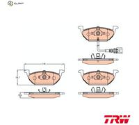 TRW Brake Pad Set GDB2108 – Front with GR.19.8 Sensor – Fits SEAT VW SKODA AUDI