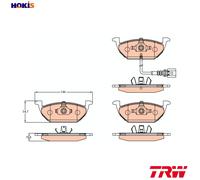 TRW Brake Pad Set GDB2108 – Front with GR.19.8 Sensor – Fits SEAT VW SKODA AUDI