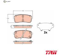 Brake pads GDB2112 TRW for KIA SORENTO III