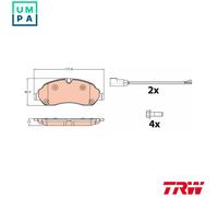 TRW Brake Pad Set GDB2117