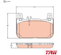 Brake Pad Set, disc brake TRW GDB2118 for S-CLASS (W222, V222, X222) 2.2 2014-