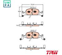 Brake pads GDB2126 TRW for AUDI A4 B9 A4 B9 Avant A4 Allroad B9 A5 A5 Sportback