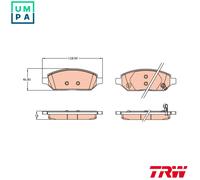 BRAKE PAD SET DISC BRAKE GDB2135 FOR VAUXHALL OPEL D10/B10XE 1.0L 3cyl VIVA 1.0L