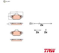 Brake pads GDB2141 TRW for FIAT 500