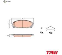 TRW GDB2142 Brake pad set