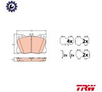 TRW Brake pad set GDB2150 prepared for wear warning indicator with accessories MERCEDES-BENZ: E-Class Saloon, GLC Coupe, C-Class Saloon