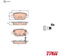 TRW Brake Pad Set GDB2156 – Disc Brake – Fits FIAT Tipo Saloon/Hatchback/Estate