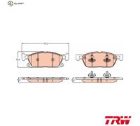 TRW GDB2167 Brake pad set