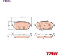 TRW Brake pad set with acoustic wear warning GDB2172 Brake pads,Brake pad set, disc brake MAZDA,3 Schrägheck (BM, BN),3 Limousine (BM, BN)