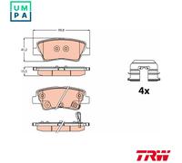 TRW GDB2173 Brake pad set