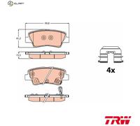 TRW GDB2173 Brake pad set