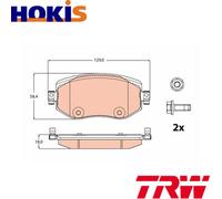 BRAKE PAD SET DISC BRAKE GDB2175 FOR RENAULT MEGANE/IV/Grandtour/Hatchback 1.0L
