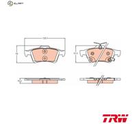 TRW GDB2178 Brake pad set
