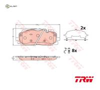 TRW GDB2190 Brake pad set