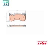 TRW GDB2220 Brake pad set