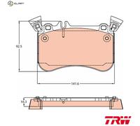 TRW GDB2229 Brake pad set