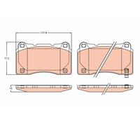 BRAKE PAD SET, DISC BRAKE GDB2237