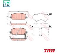TRW GDB2244 Brake pad set