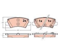 BRAKE PAD SET, DISC BRAKE GDB2248