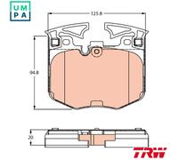 TRW GDB2260 Brake pad set