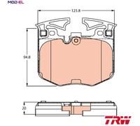 TRW GDB2260 Brake pad set