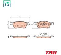 BRAKE PAD SET DISC BRAKE GDB2261 FOR FORD FIESTA/VII/Van SFJP/SFJJ/Y7JA 1.0L